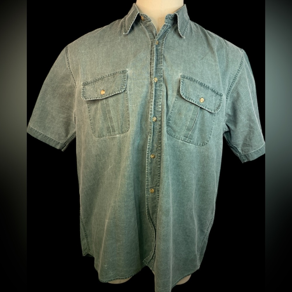 Red Head Short Sleeve Button Up Heavy Work Shirt Men's XLT